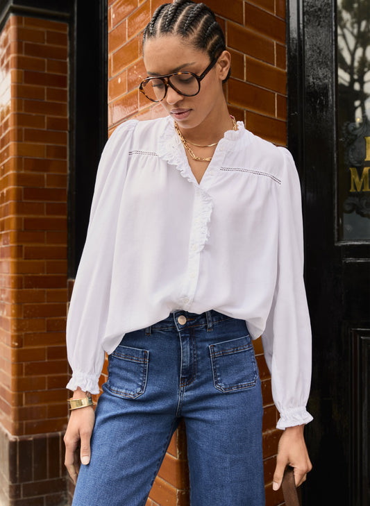 Estela Broderie Detail Blouse