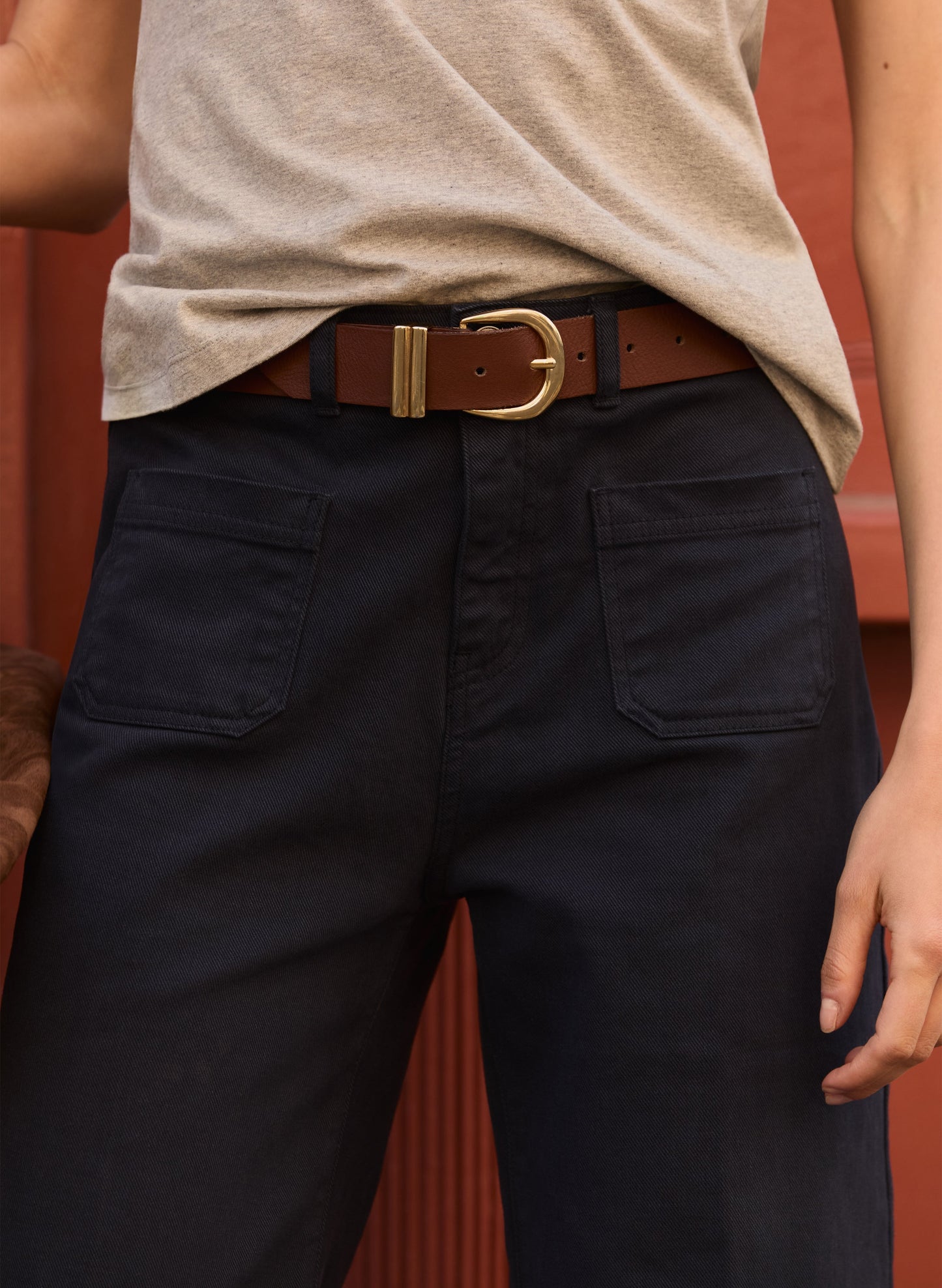 Jena Organic Cotton Stretch Wide Crop Jeans