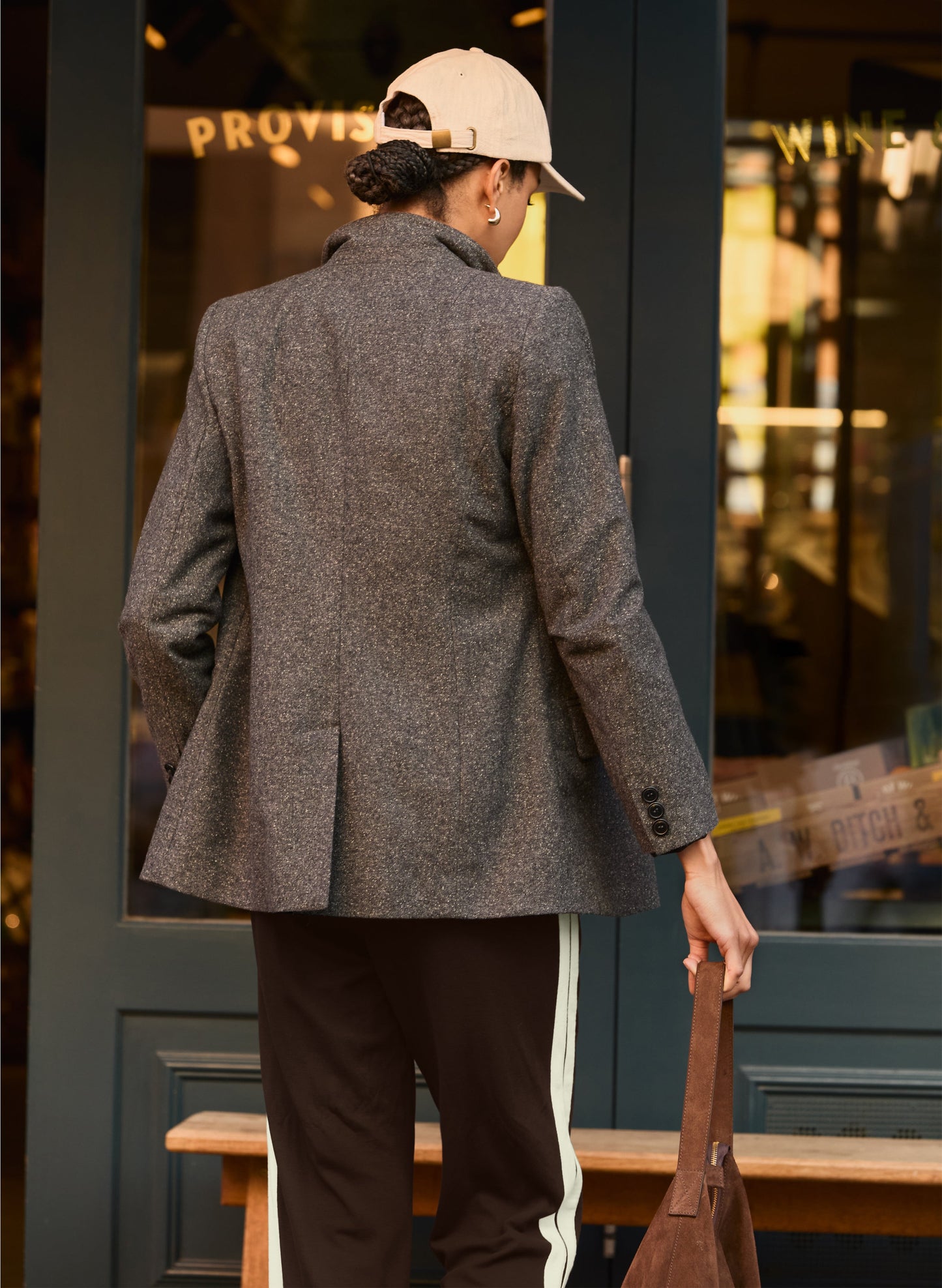 Eugenie Wool Blend Tailored Blazer