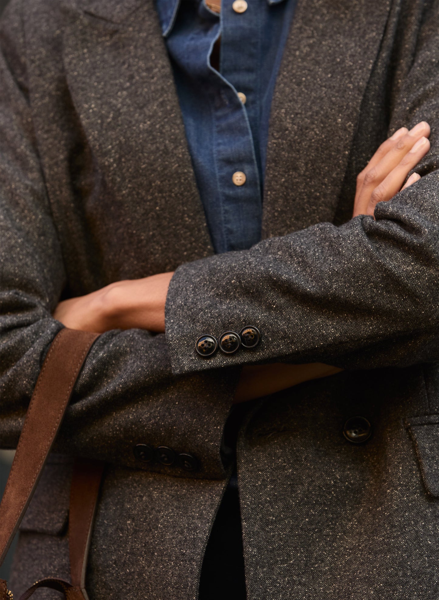 Eugenie Wool Blend Tailored Blazer