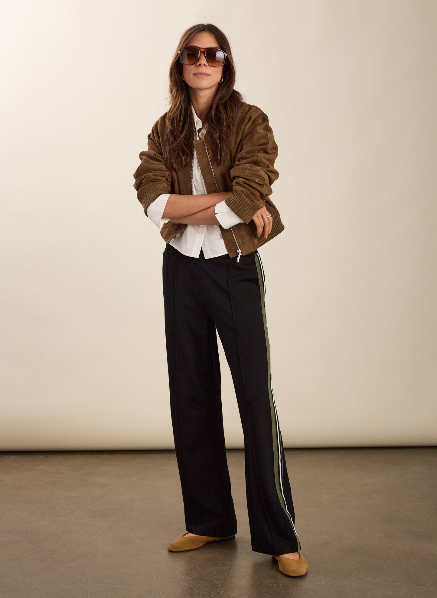 Marjorie Side Stripe Ponte Trousers