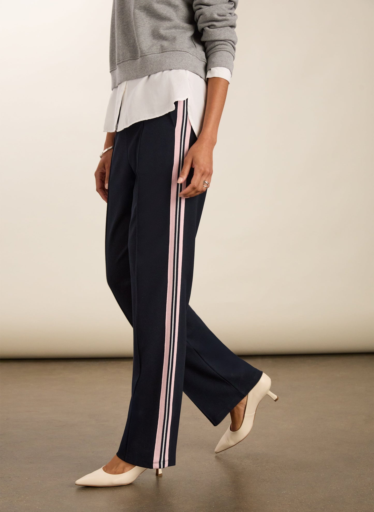 Marjorie Side Stripe Ponte Trousers