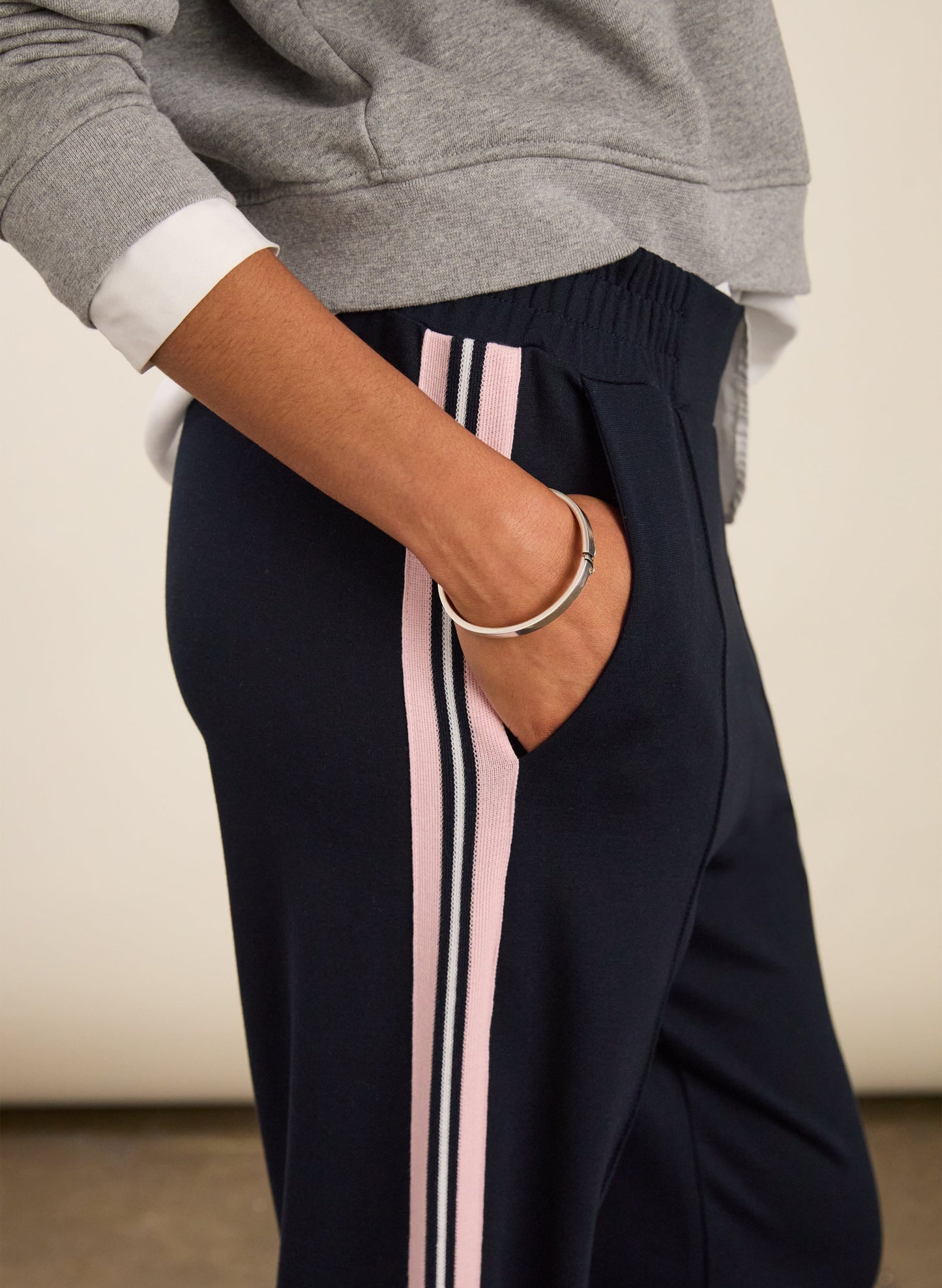 Marjorie Side Stripe Ponte Trousers