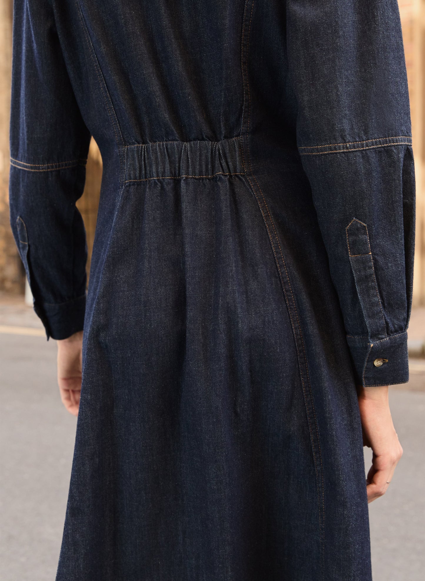 Channing Organic Denim Midi Dress