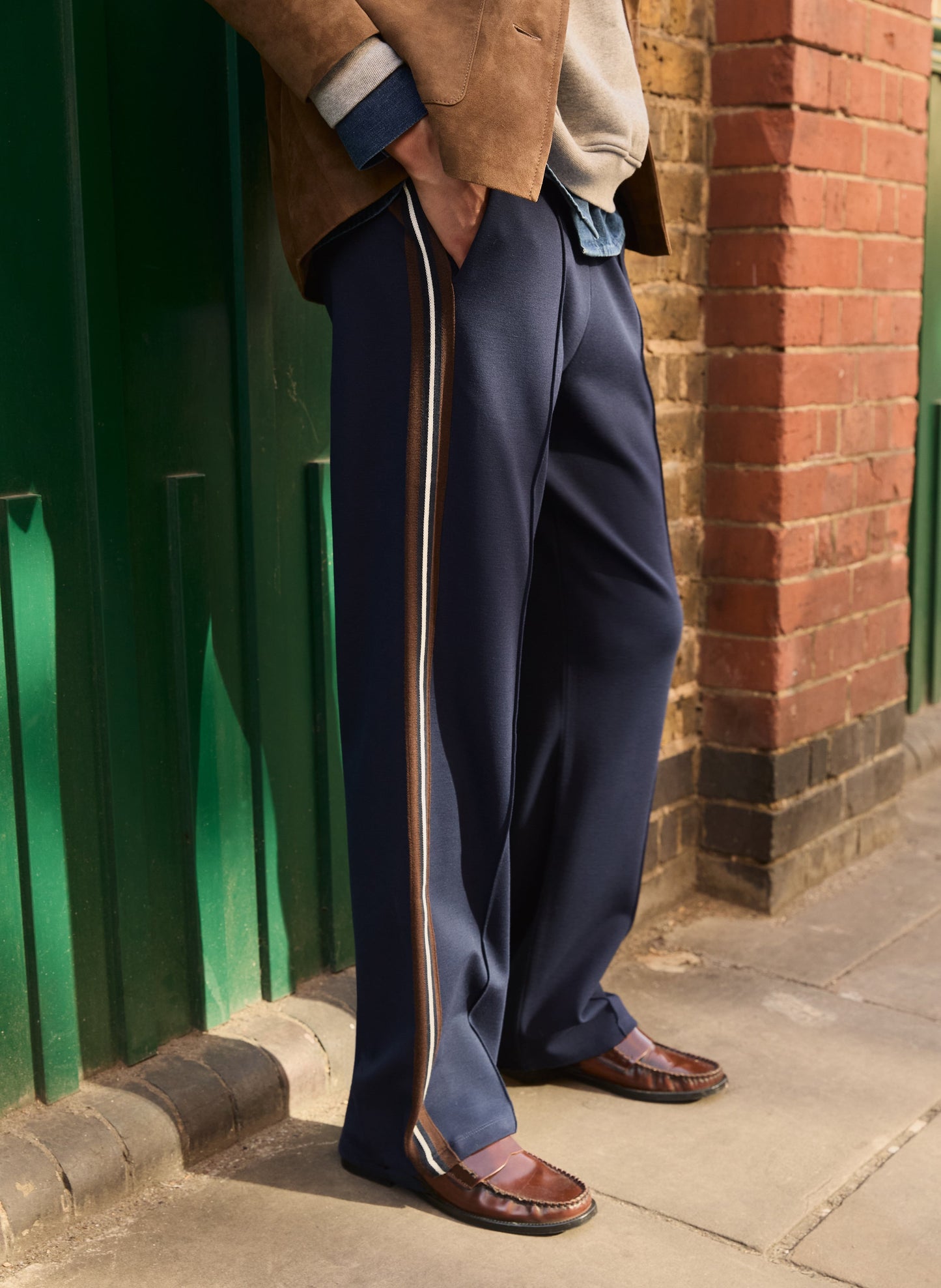 Marjorie Side Stripe Ponte Trousers