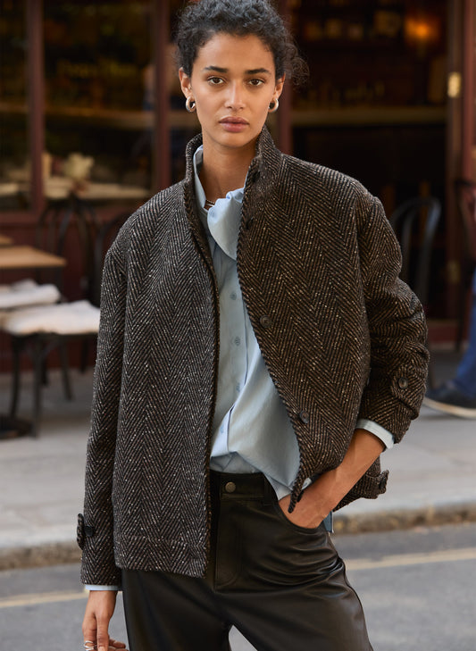 Janine Wool Blend Short Coat