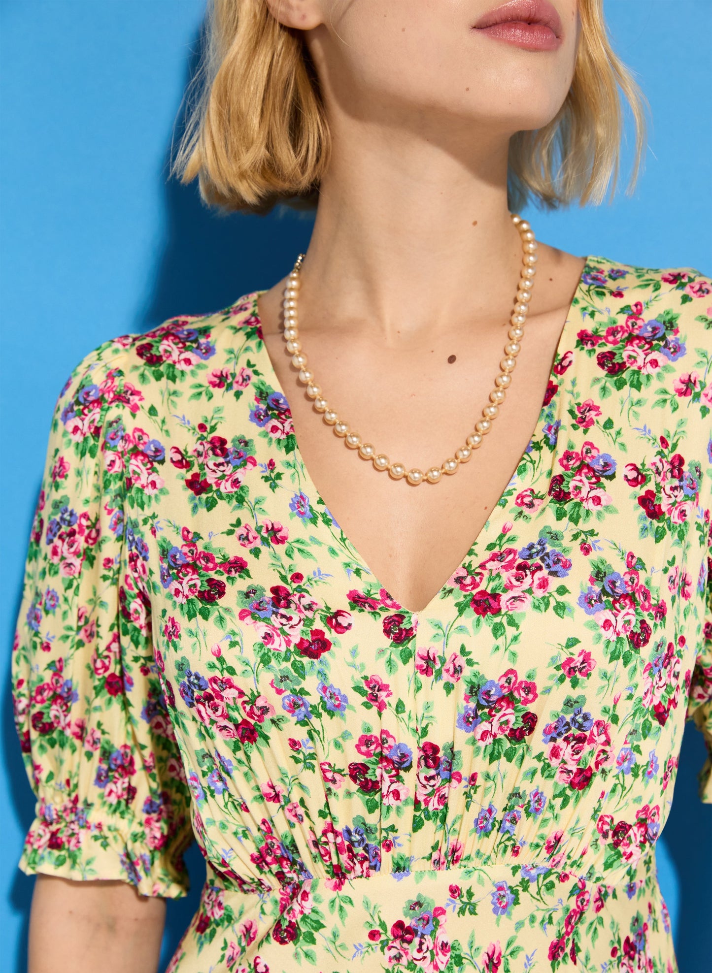 RENT - Lottie Satin Midi Tea Dress