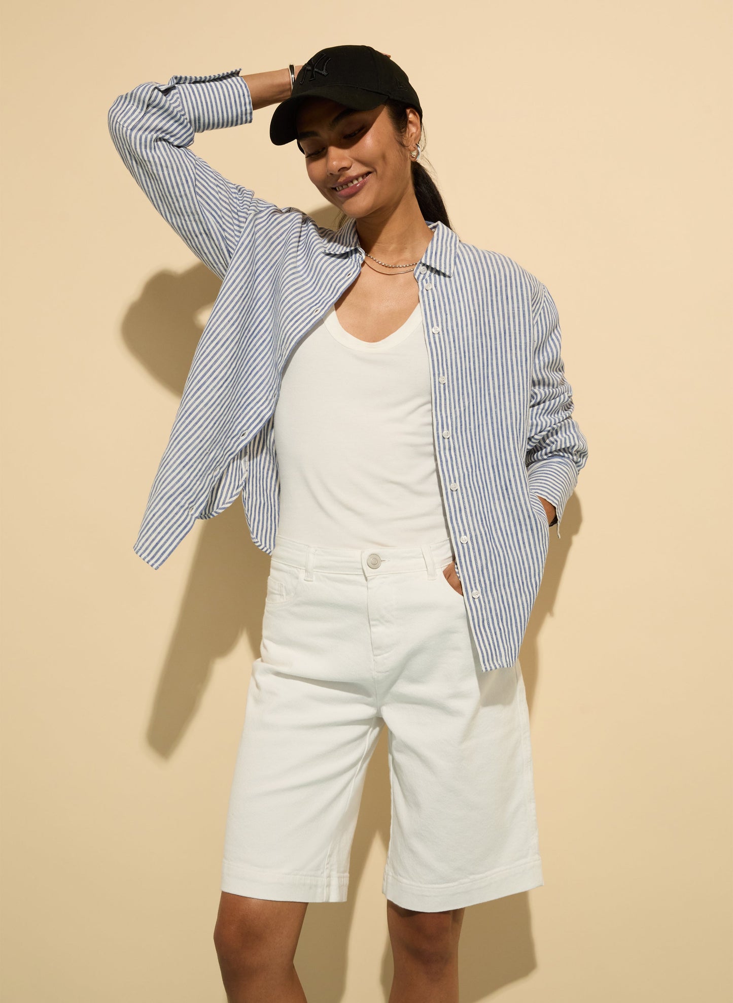 Winfrey Organic Cotton Stretch Denim Shorts