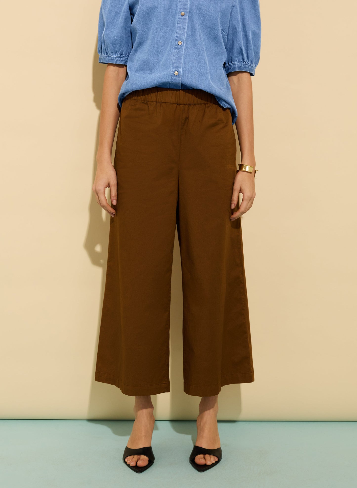 Shelby Organic Cotton Wide Leg Trousers