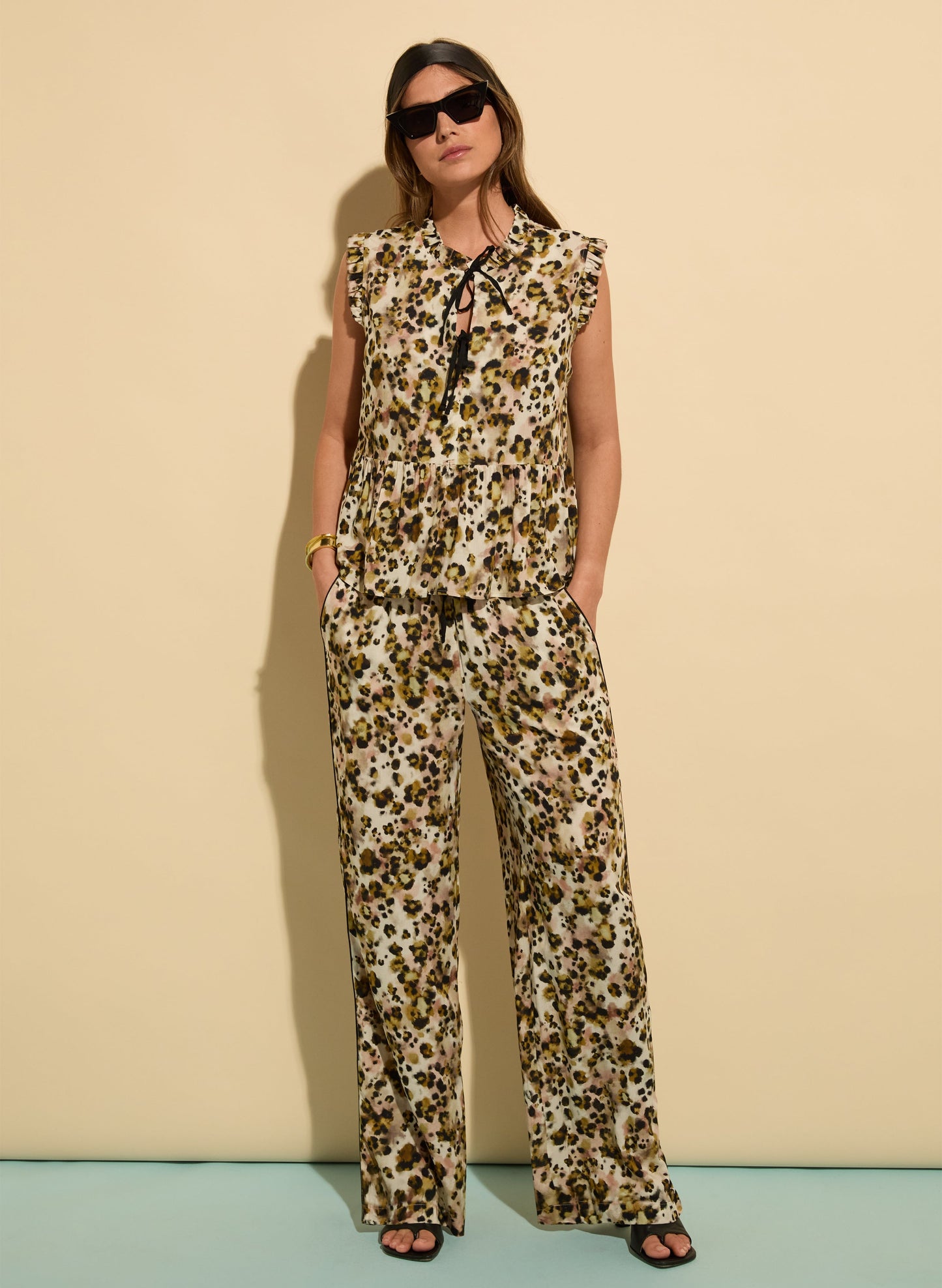 Lauren Printed Wide Leg Trousers