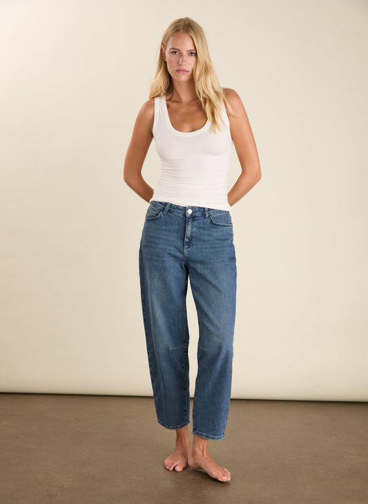 Nixi Organic Cotton Stretch Denim Barrel Jeans