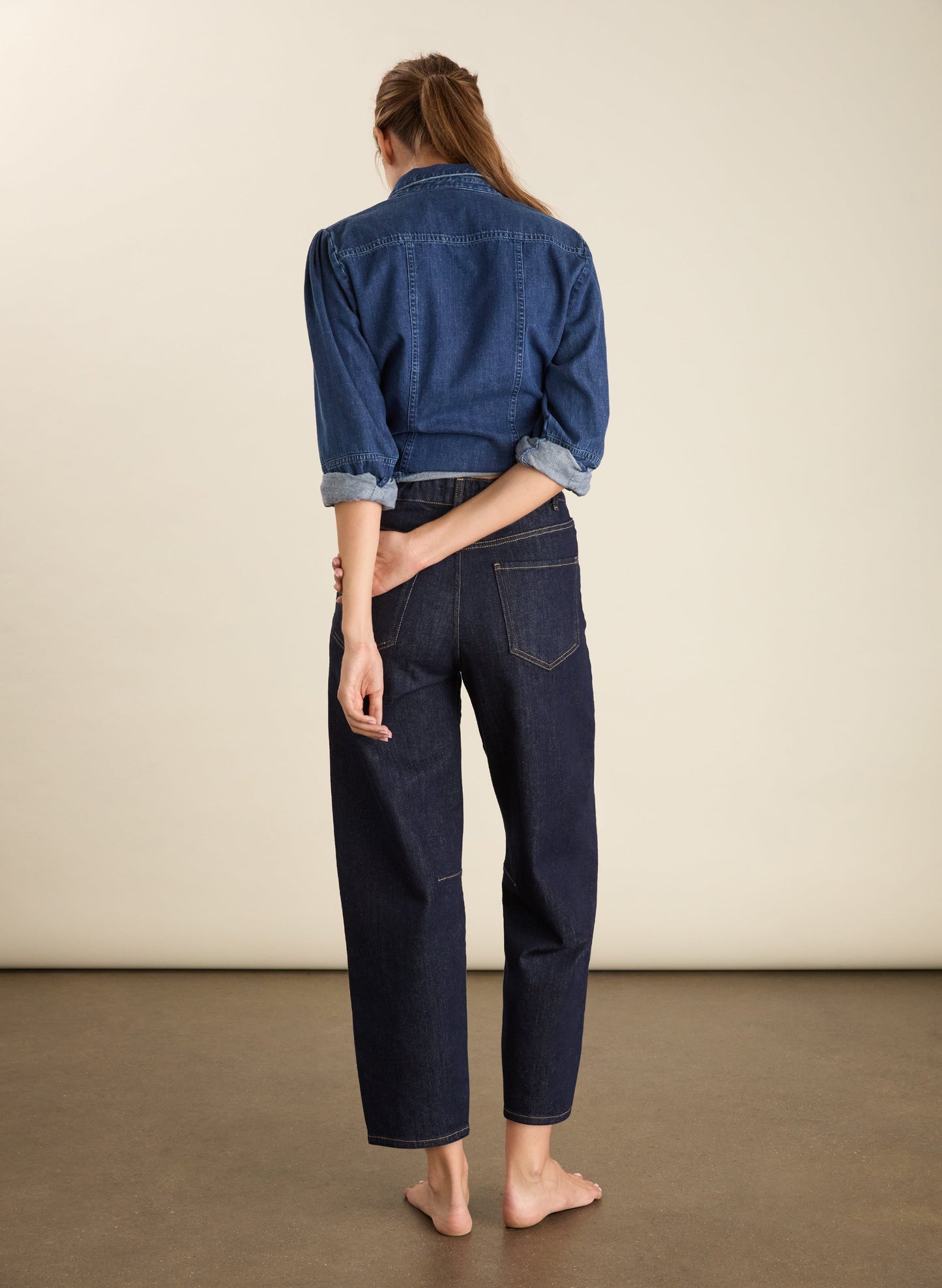 Nixi Organic Cotton Stretch Denim Barrel Jeans