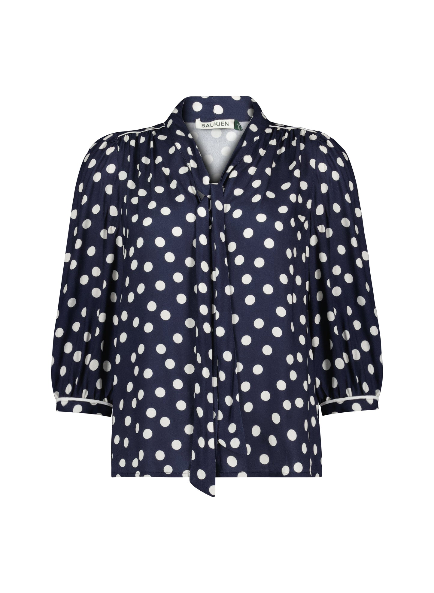 Amalie Printed Tie Neck Blouse