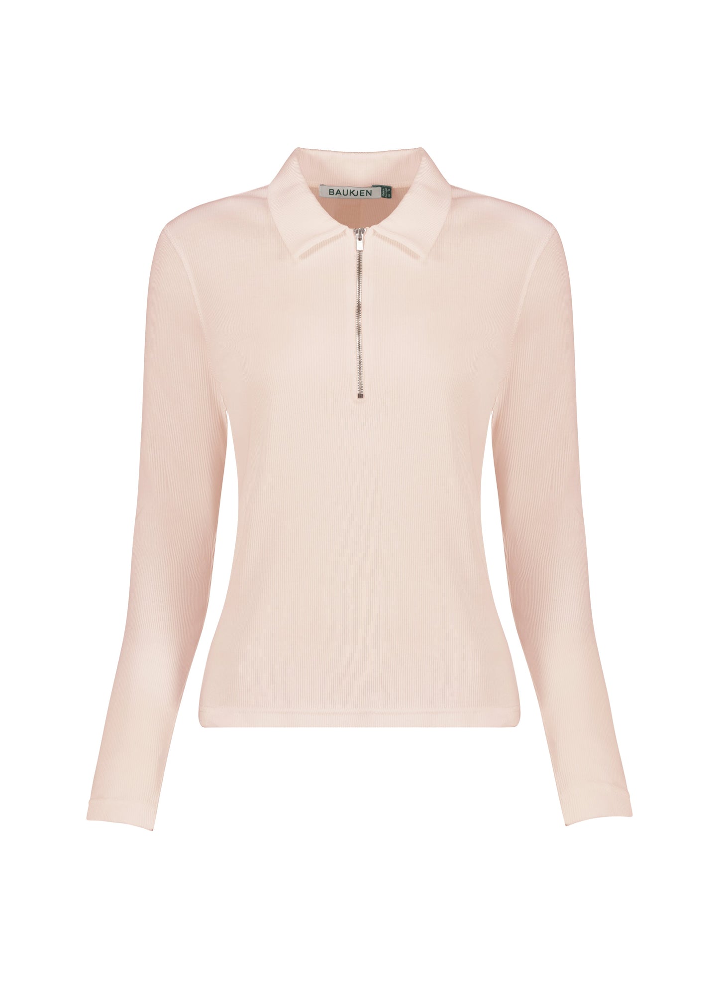 Organic Cotton Zip Collar Top