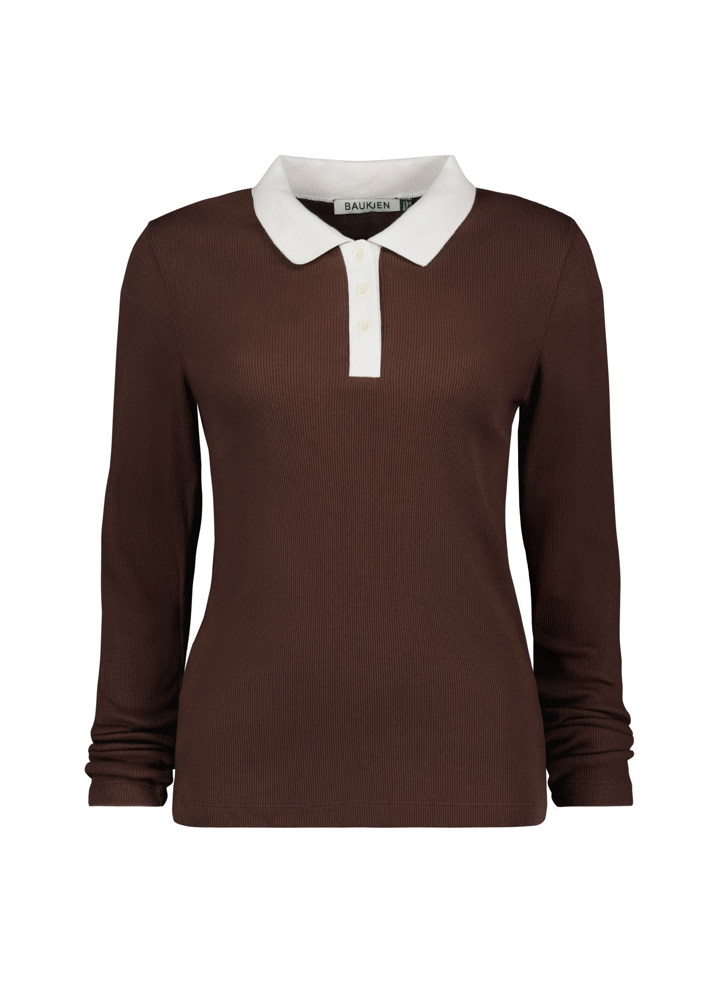 Ellison Contrast Collar Rib Polo Top