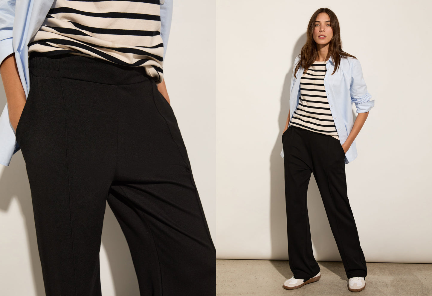 Marian Ponte Wide Leg Trousers