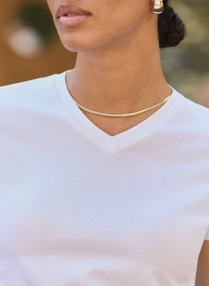 Kiana Organic Cotton V-Neck Slim Tee