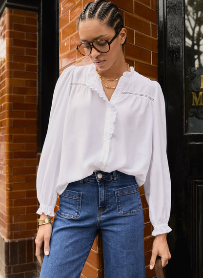 Estela Broderie Detail Blouse