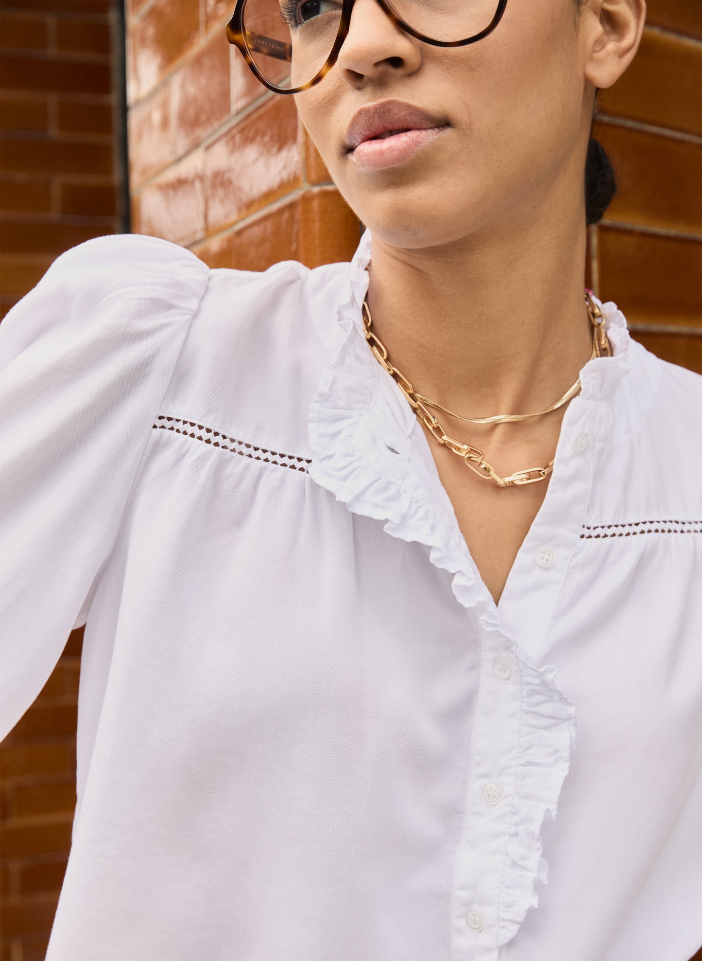 Estela Broderie Detail Blouse