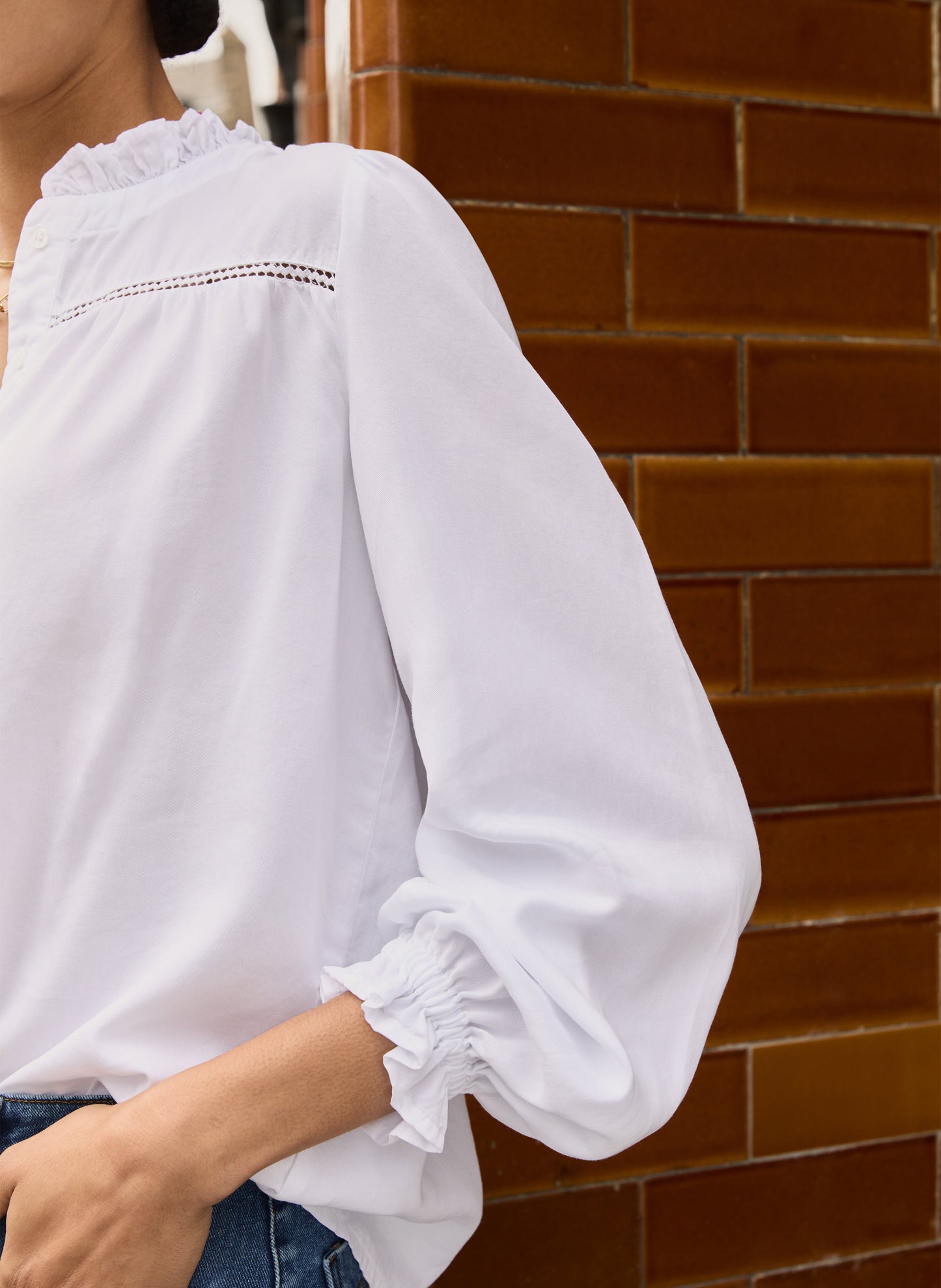 Estela Broderie Detail Blouse