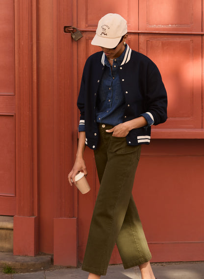 Jena Organic Cotton Stretch Wide Crop Jeans