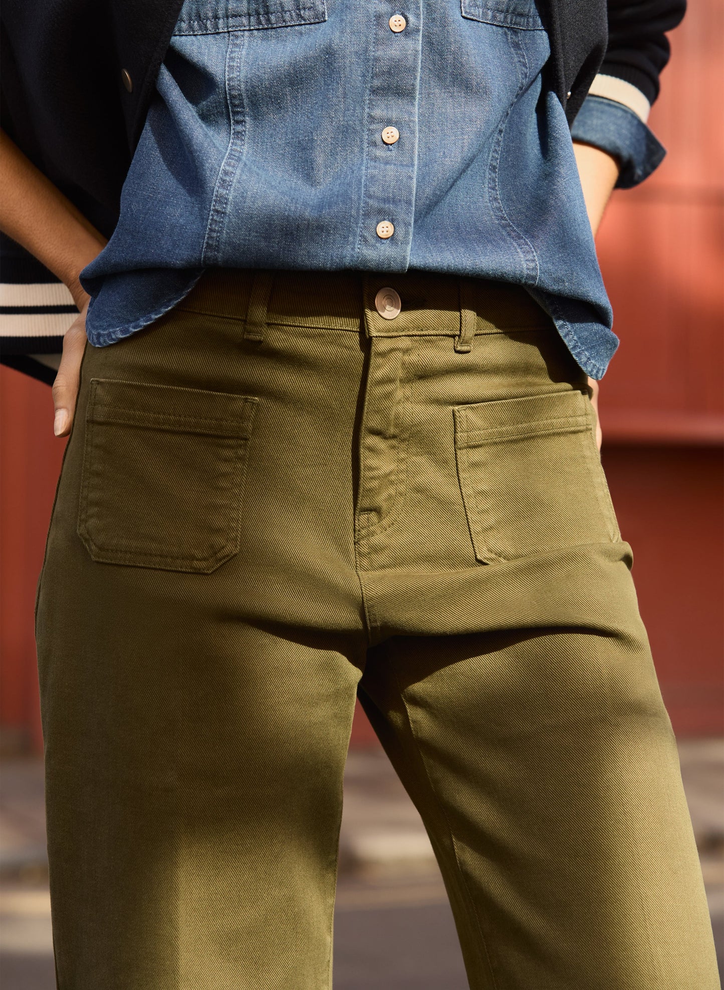 Jena Organic Cotton Stretch Wide Crop Jeans