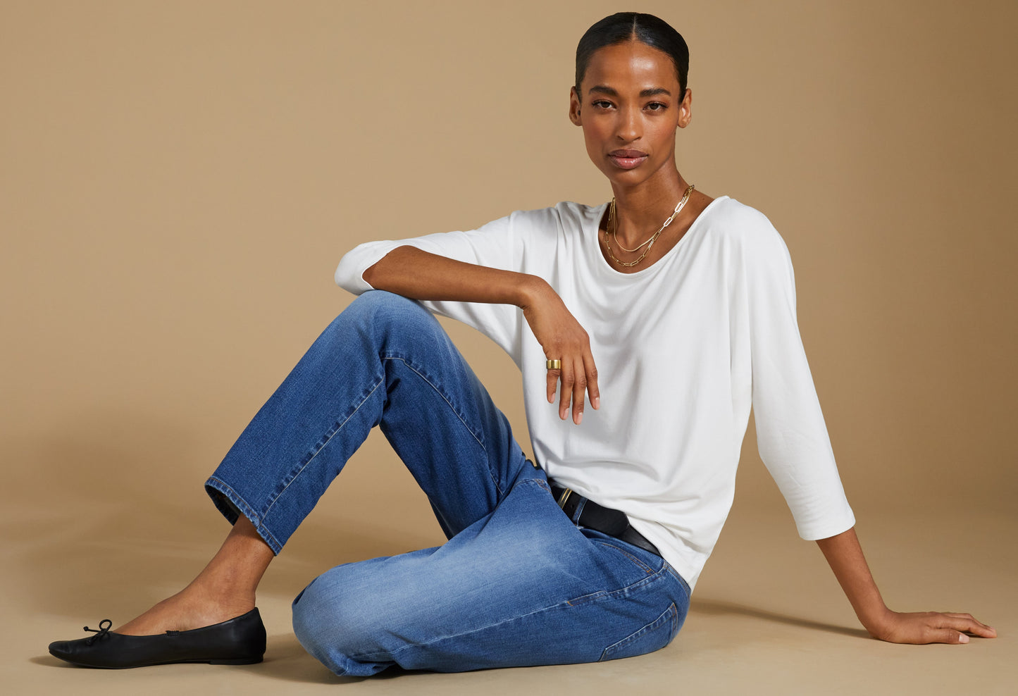 Spenser Relaxed Boat Neck Top