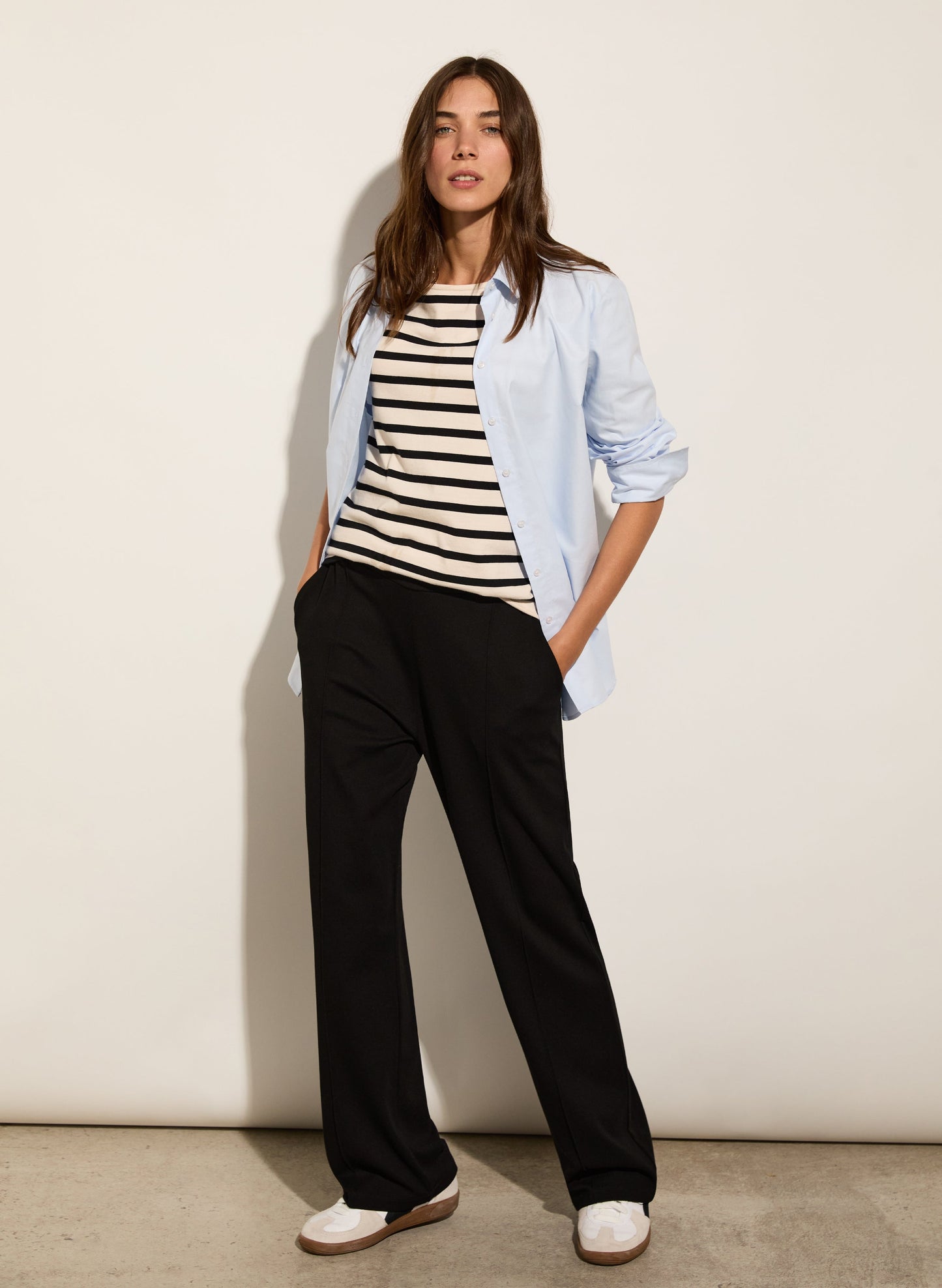 Petite Marian Ponte Wide Leg Trousers