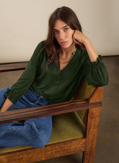 Annie Ruffle Collar Blouse