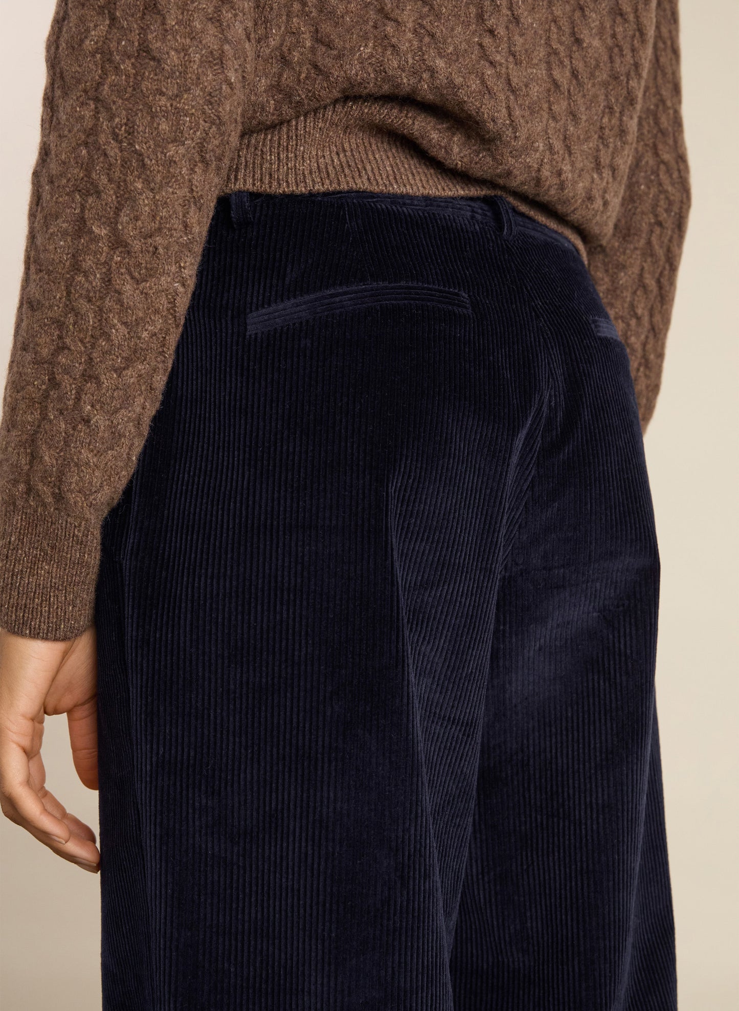 Melis Organic Cotton Corduroy Wide Leg Trousers