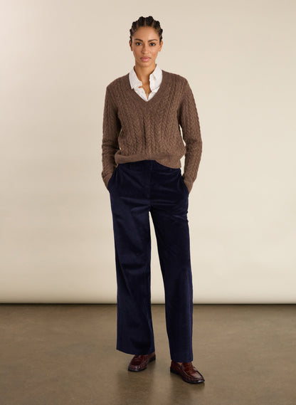 Melis Organic Cotton Corduroy Wide Leg Trousers