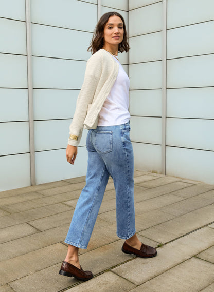 Nola Organic Cotton Stretch Crop Straight Leg Jeans