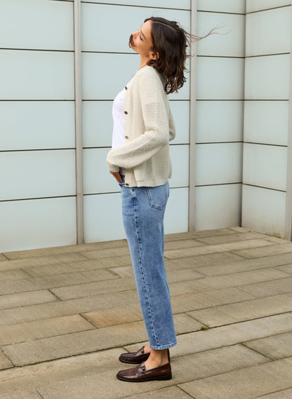 Nola Organic Cotton Stretch Crop Straight Leg Jeans