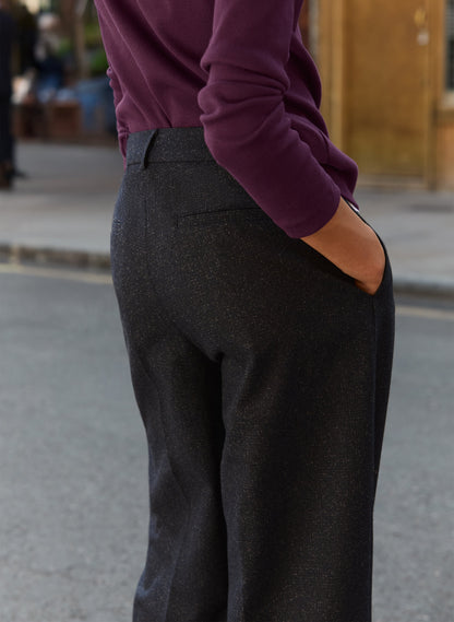 Gwynnie Wool Blend Wide Leg Trousers