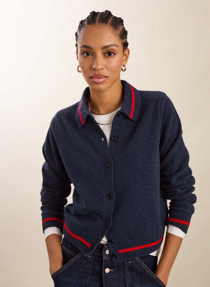 Gillian Wool Blend Collar Cardigan