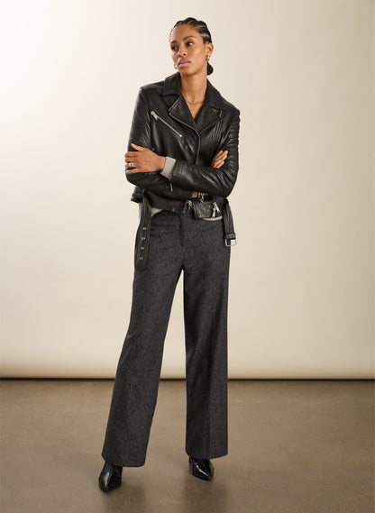 Lyle Chrome Free Leather Biker