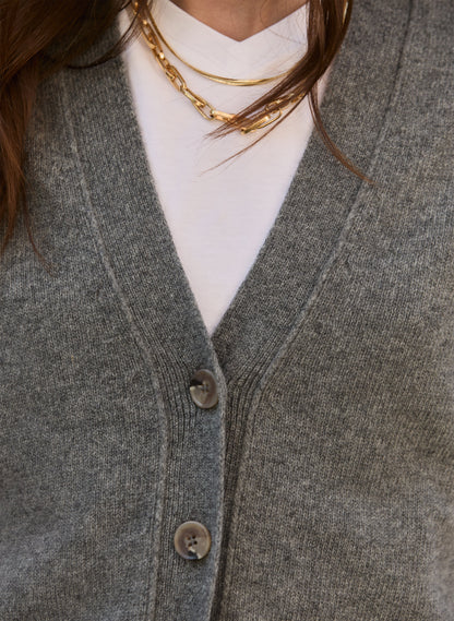 Celine V-neck Wool Blend Cardigan