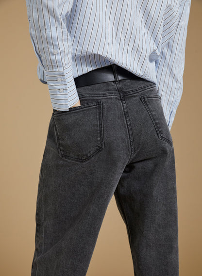 Organic Stretch Cotton Wide Leg Slouch Jeans