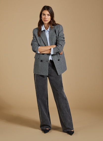 Organic Stretch Cotton Wide Leg Slouch Jeans