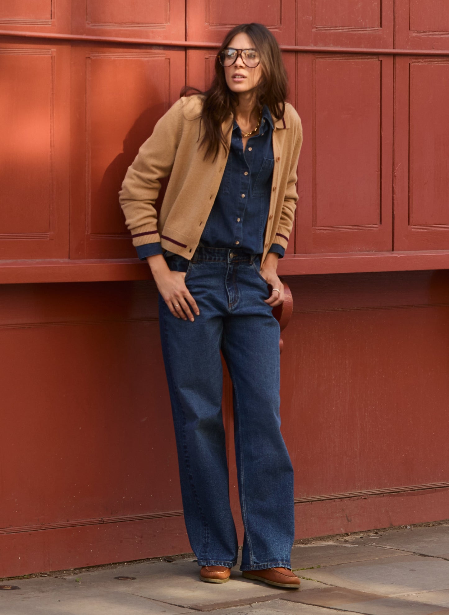 Gillian Wool Blend Collar Cardigan