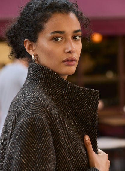 Janine Wool Blend Short Coat