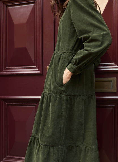 Jean Organic Corduroy Midi Dress