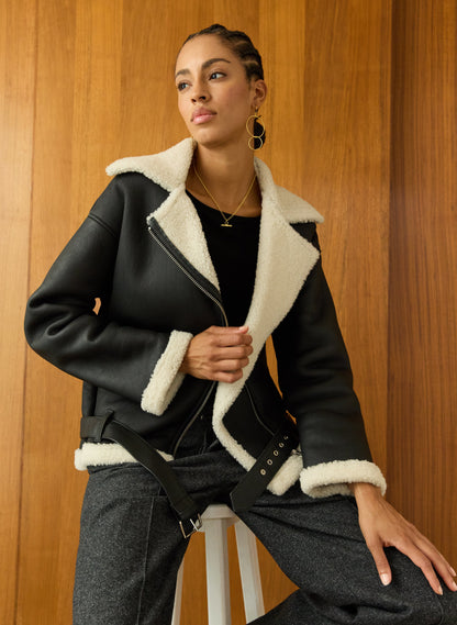 Carey Shearling Aviator Jacket