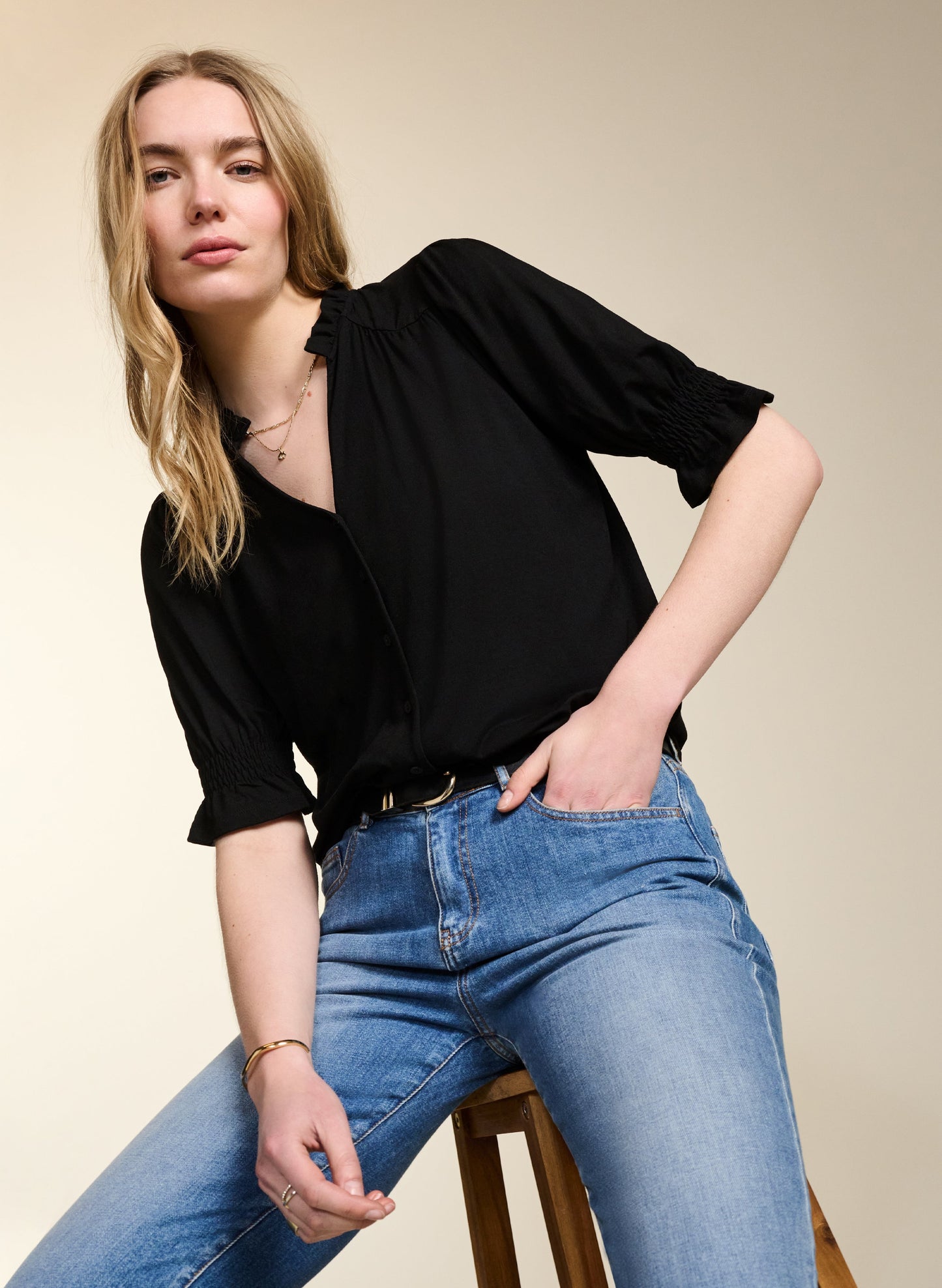 Noa Short Sleeve Blouse