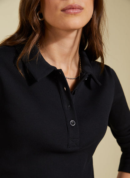 Luanne Organic Cotton Collar Top