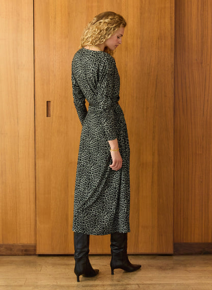 Kylar Printed Jersey Midi Dress