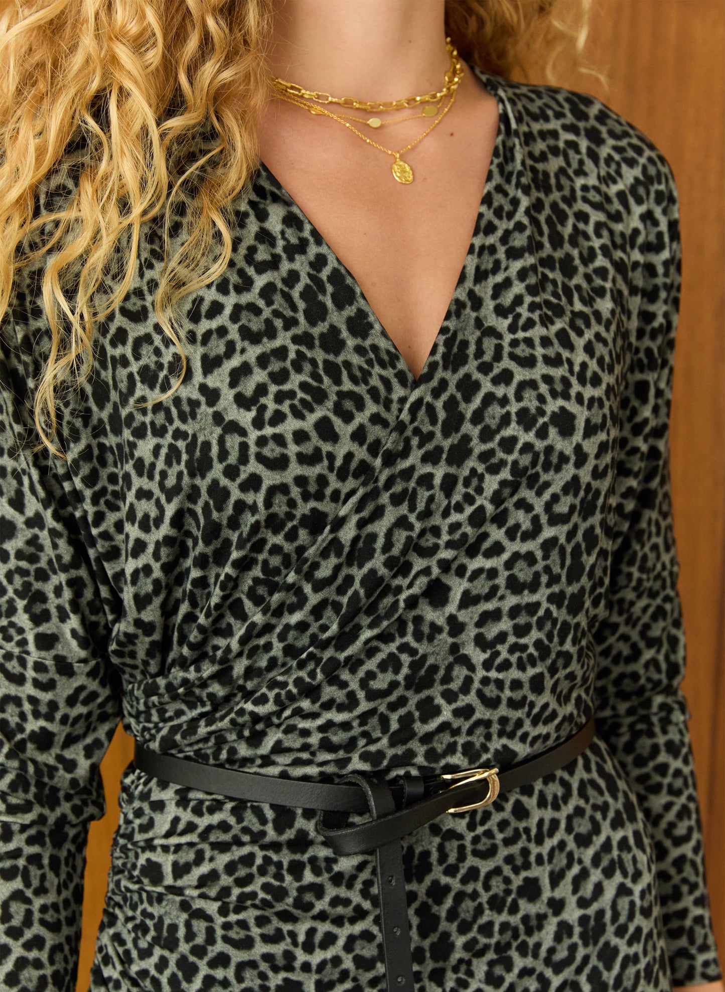 Kylar Printed Jersey Midi Dress