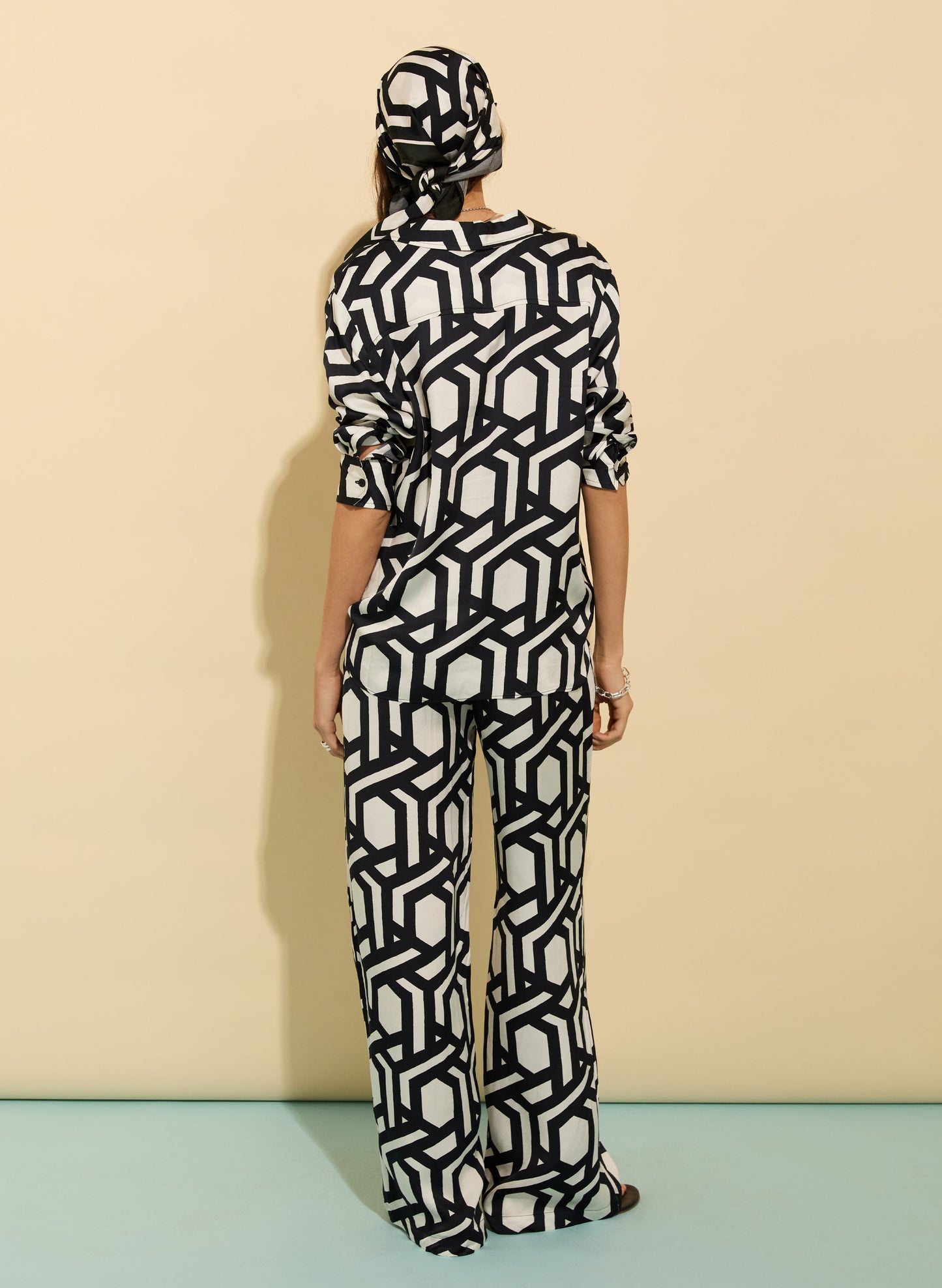 Ashlyn Printed Satin Shirt