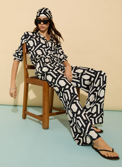 Ashlyn Printed Satin Shirt