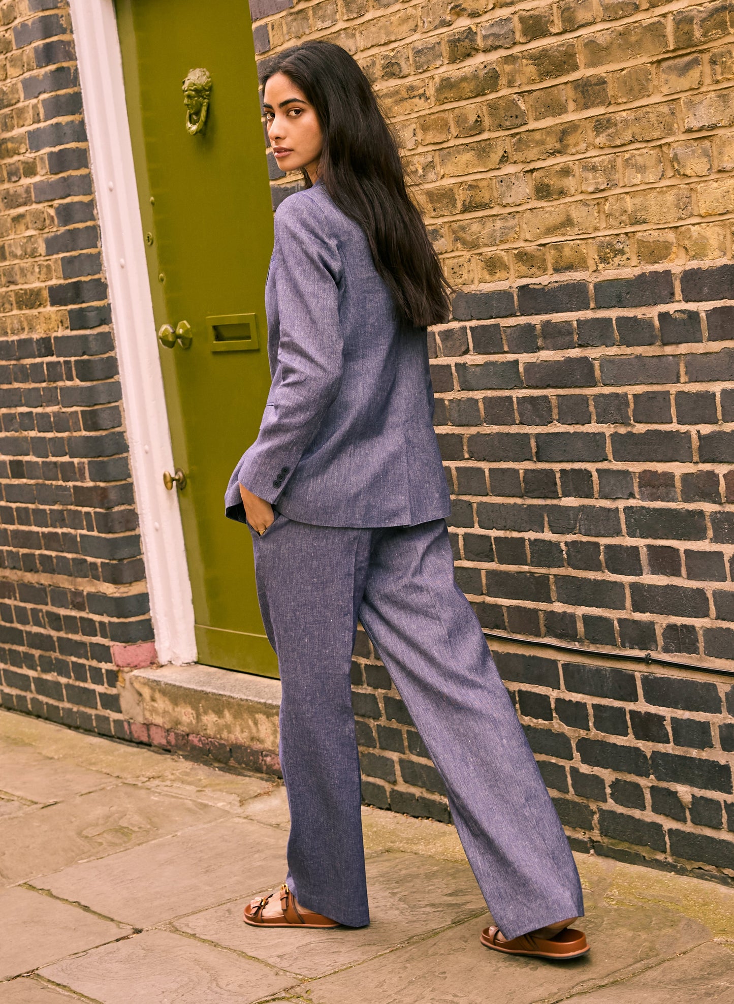 Giselle Linen & Cotton Blend Trousers